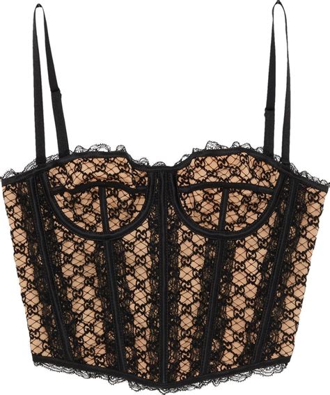 black gucci net corset.